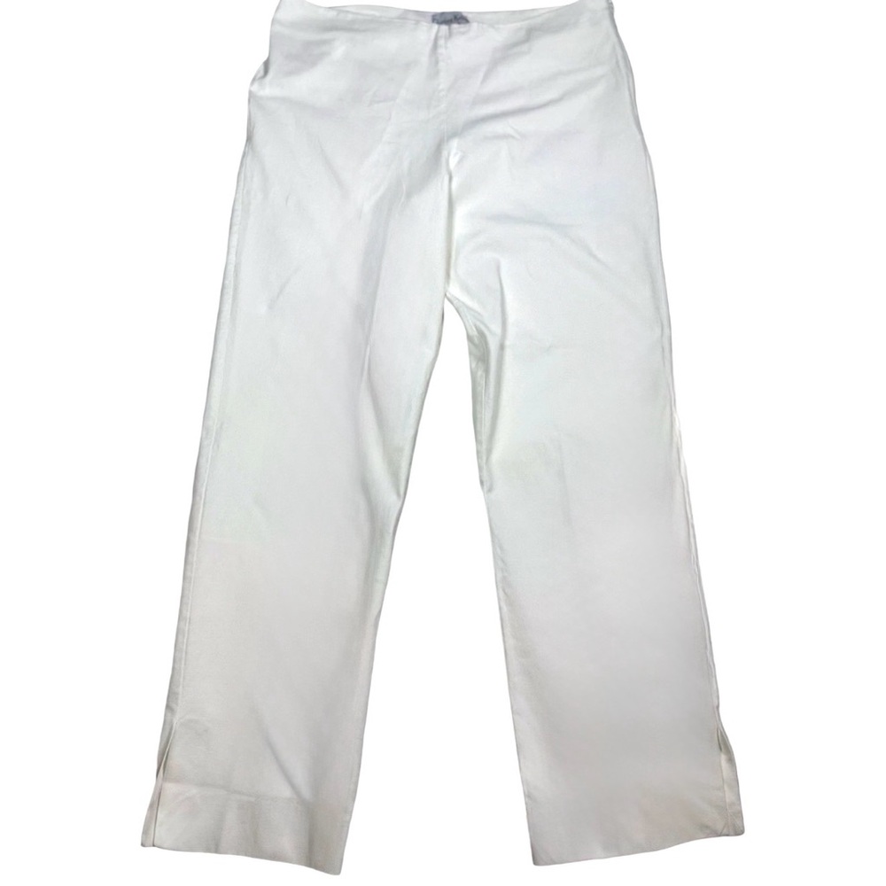 Charlotte Kellogg White Women's Wide-Leg Capris